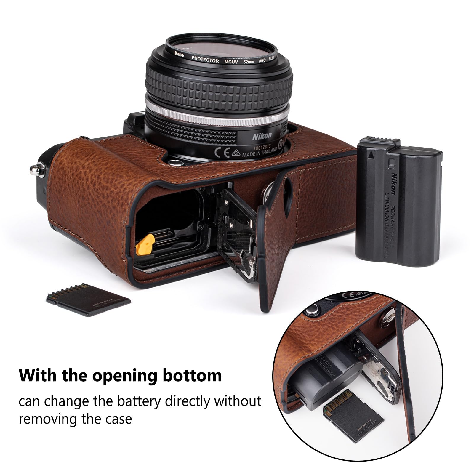Amazon.com : MUZIRI KINOKOO Z f Zf Case, Genuine Leather